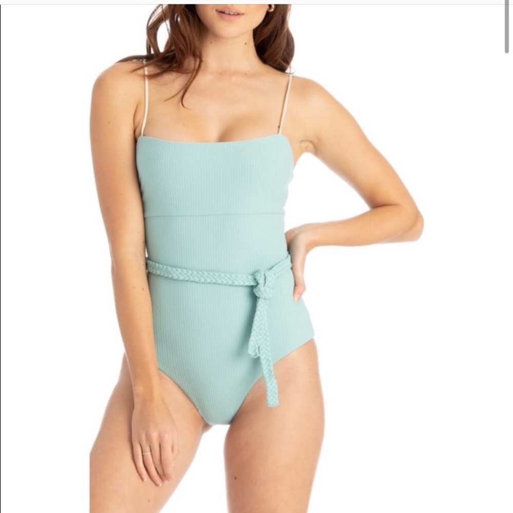 Tavik Ribbed One Piece Swimsuit Tie Waist XS